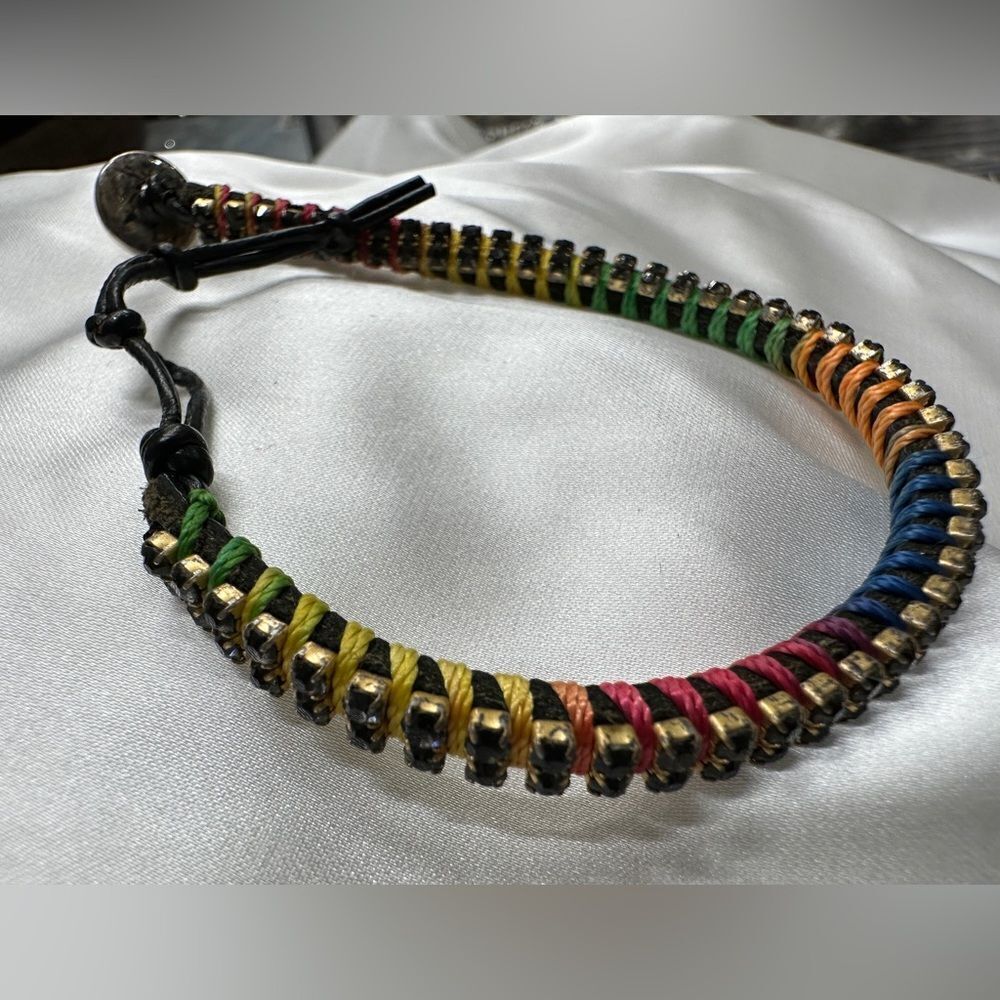 Stella & Dot Rainbow Woven Bracelet – Unisex & Trendy - Picture 4 of 17